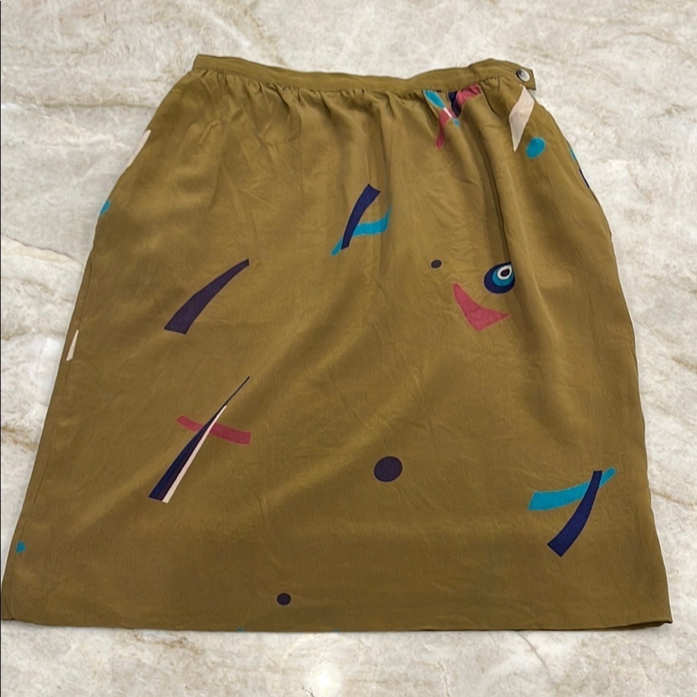 Yukiko Hanai for GAMUT II | 100%‎ Silk Vintage Pencil Skirt | XS
